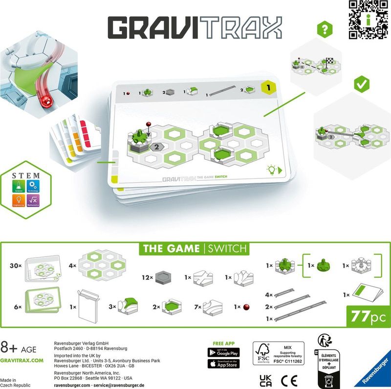 Ravensburger - GraviTrax Switch - Kogelbaan - Vanaf 8 Jaar