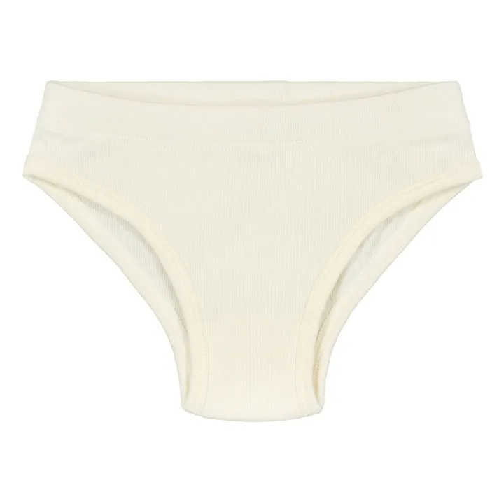 Gray Label Lot de 2 Culottes Coton Bio | Blanc cassé