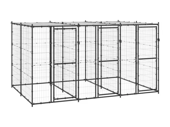 Chenil extérieur cage enclos 330 x 220 x 180 cm 02_0000402