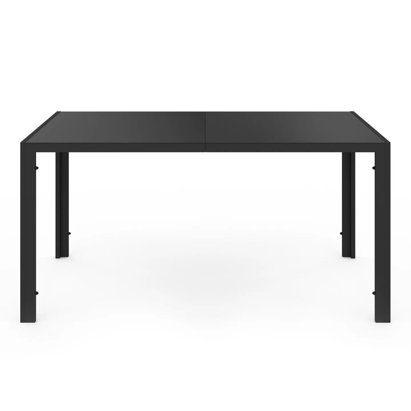 Salon de jardin MADRID table 150 CM et 6 chaises empilables noir