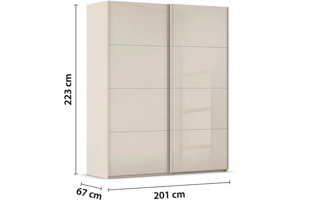 Kledingkast Finca Glans Glas