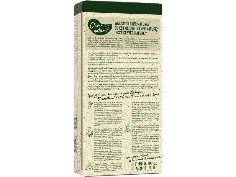 Eric Schweizer Alpenblumen-Rasen Clever Nature, 625 g Blumenrasen nach alpinem Vorbild