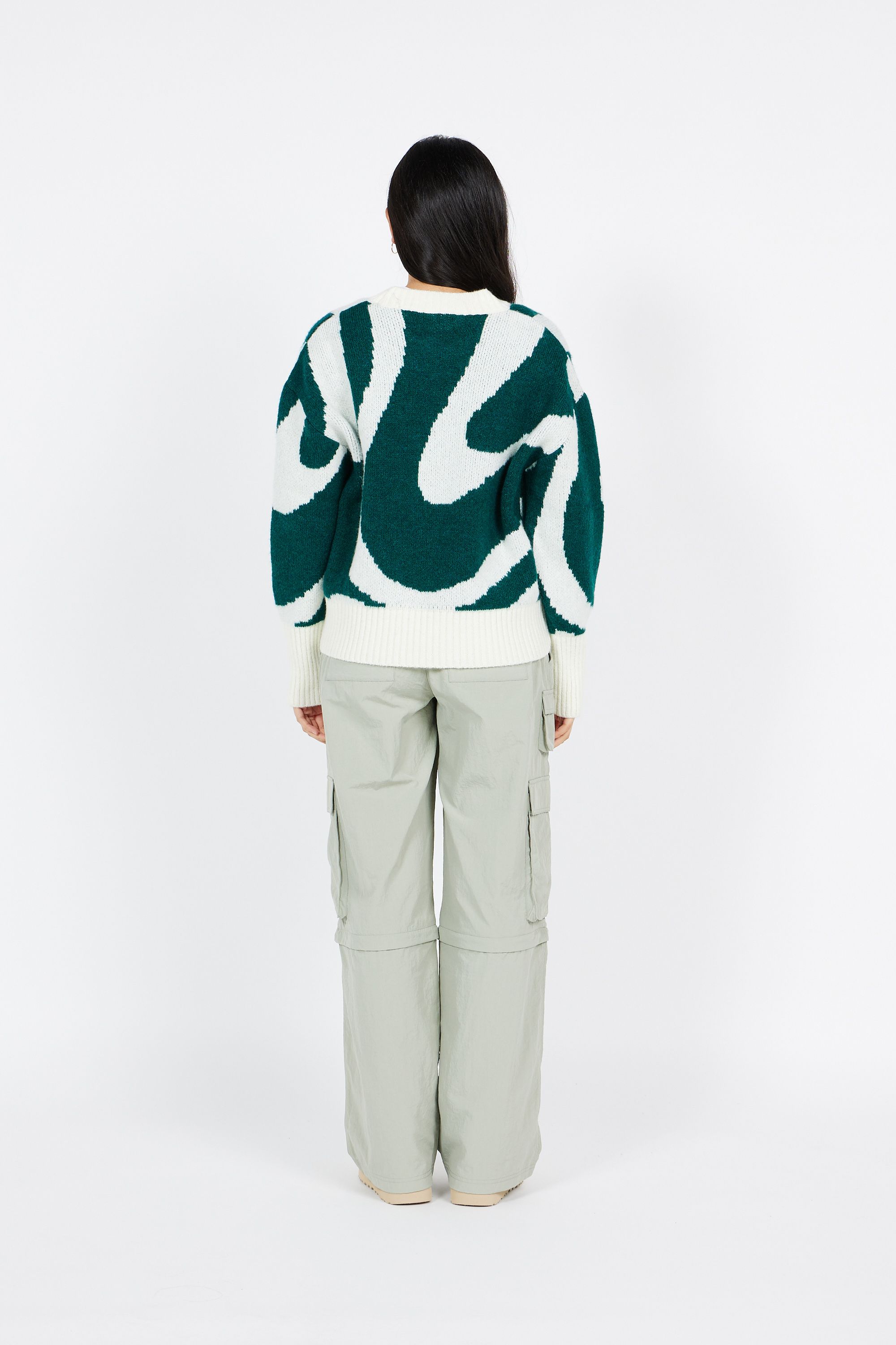 ON VACATION Pull Swirls Knit Sweater - Teal Vert