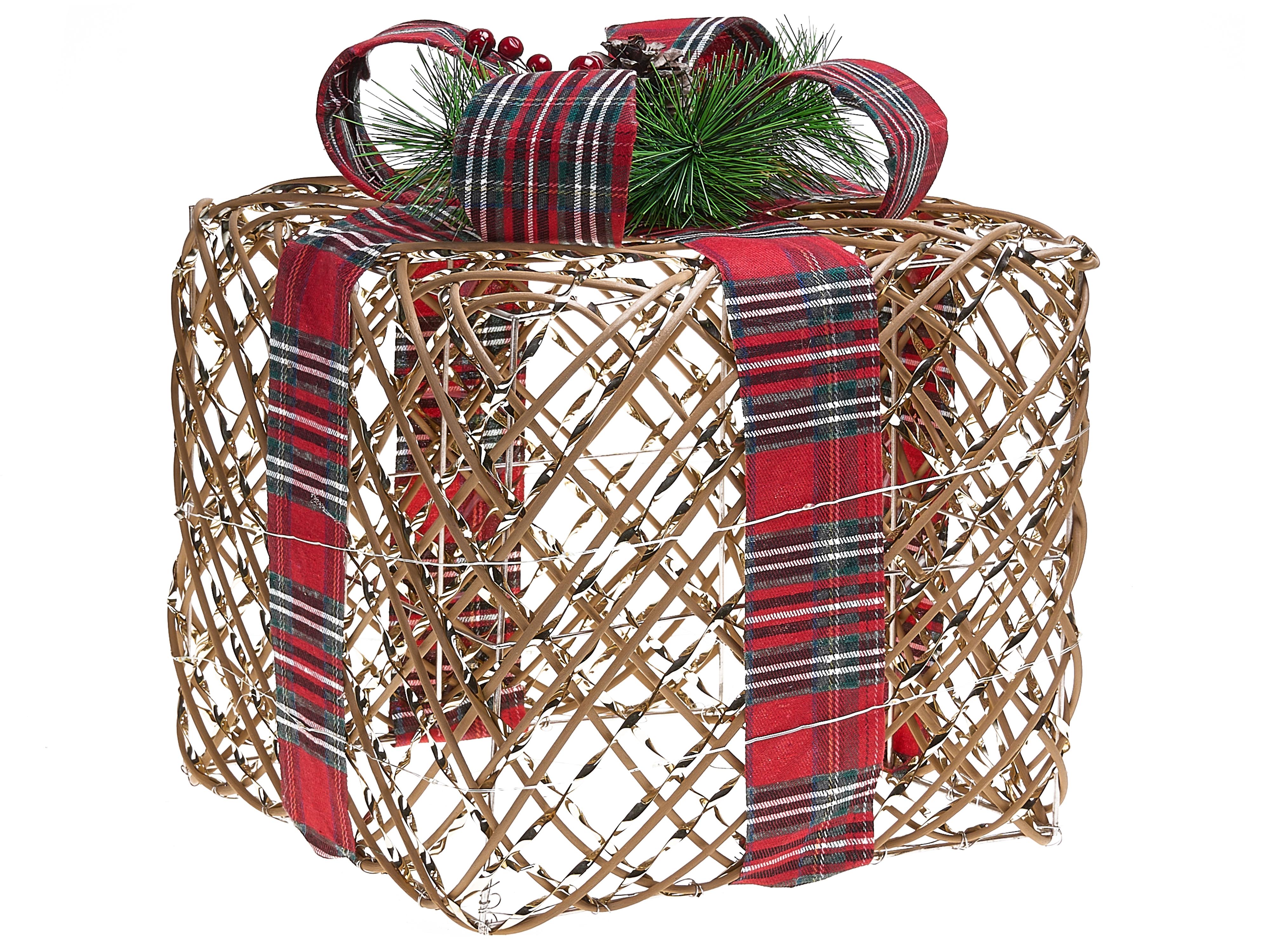 Set van 3 kerstdecoraties LED VANDET Kerstcadeaus 20/25/30 cm Bruin