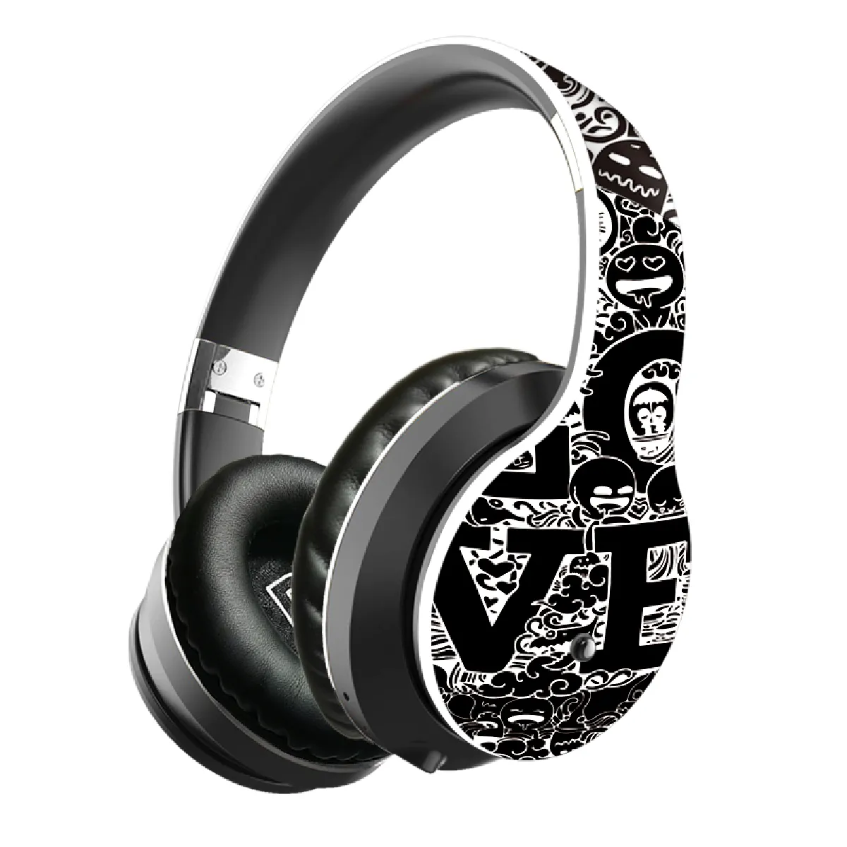 Universal Casque Bluetooth Basses - Noir