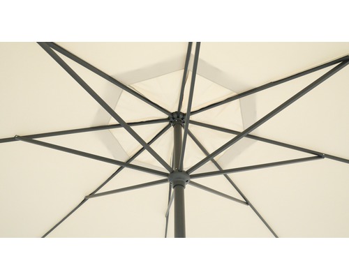 Cantilever parasol Nancy Soluna Ø 350 cm Polyester (PES) ecru