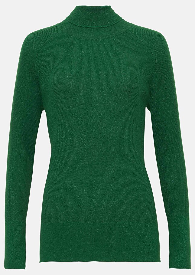 Pull Preciousvert émeraude en laine et lurex