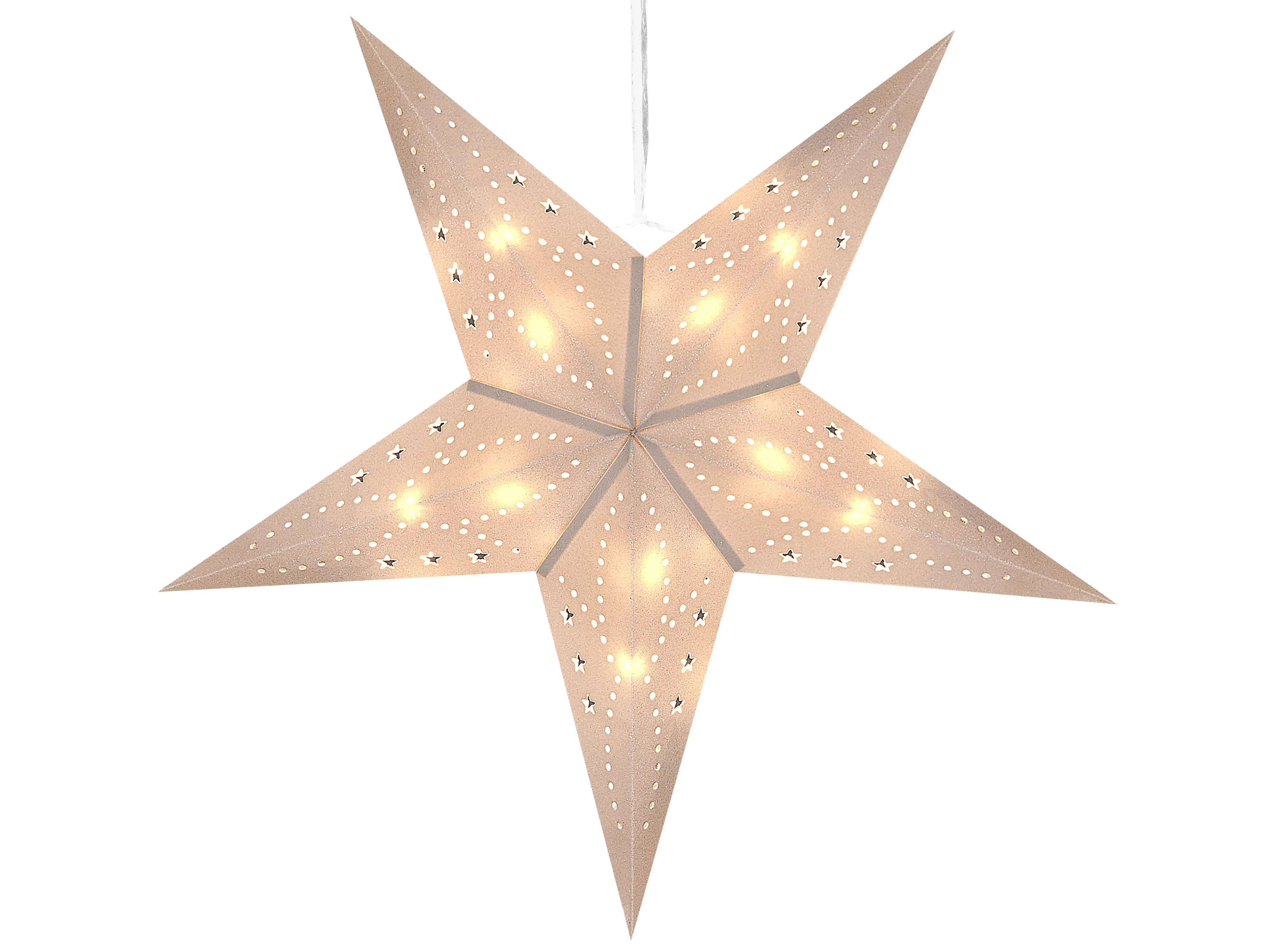 Set van 2 hangende decoraties LED MOTTI Ster 60 cm Wit