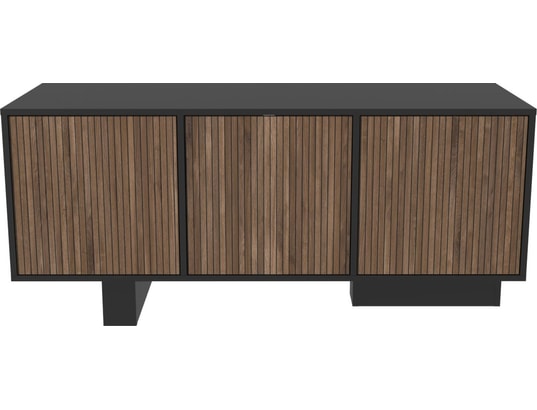 CONCEPT1 - Bahut Monaco noir, noyer clair 150 x 45 x h51,5cm