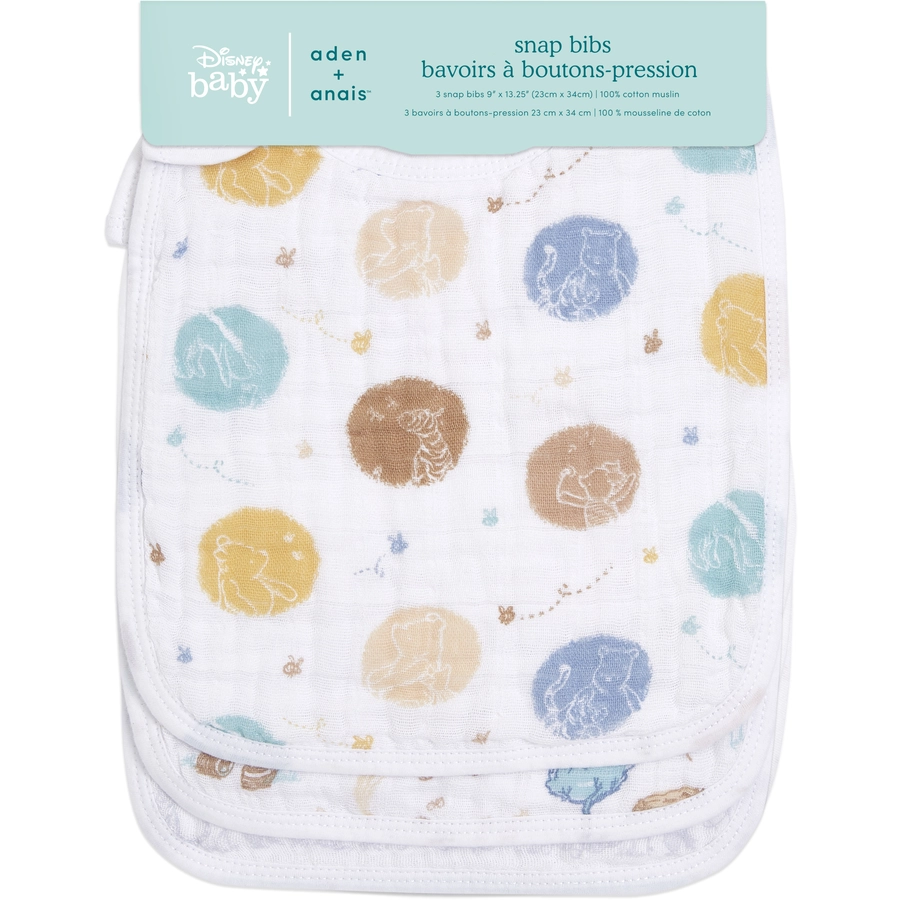 aden + anais™ Baumwoll-Musselin Lätzchen Winnie the Pooh 3er-Pack