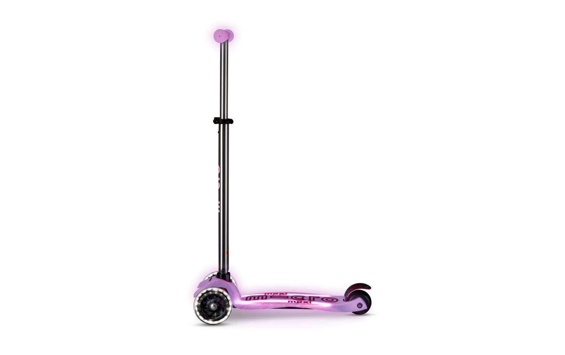 Scooter Maxi Micro Deluxe Glow LED Plus Luminous Purple<br>Scooter für Kinder