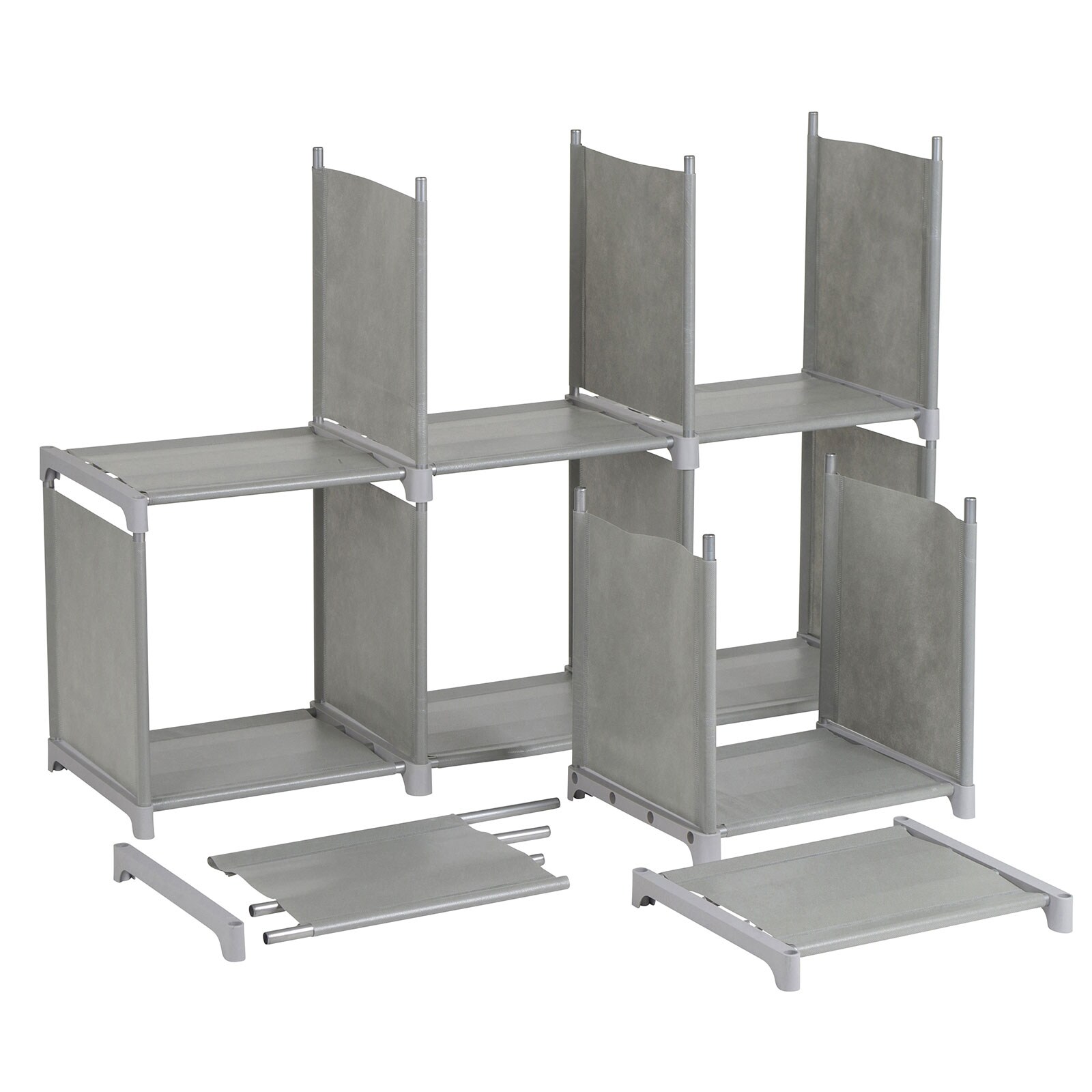 BO-CAMP Faltschrank XL Campingschrank Stoff Schrank Schubladen Garderobe Faltbar