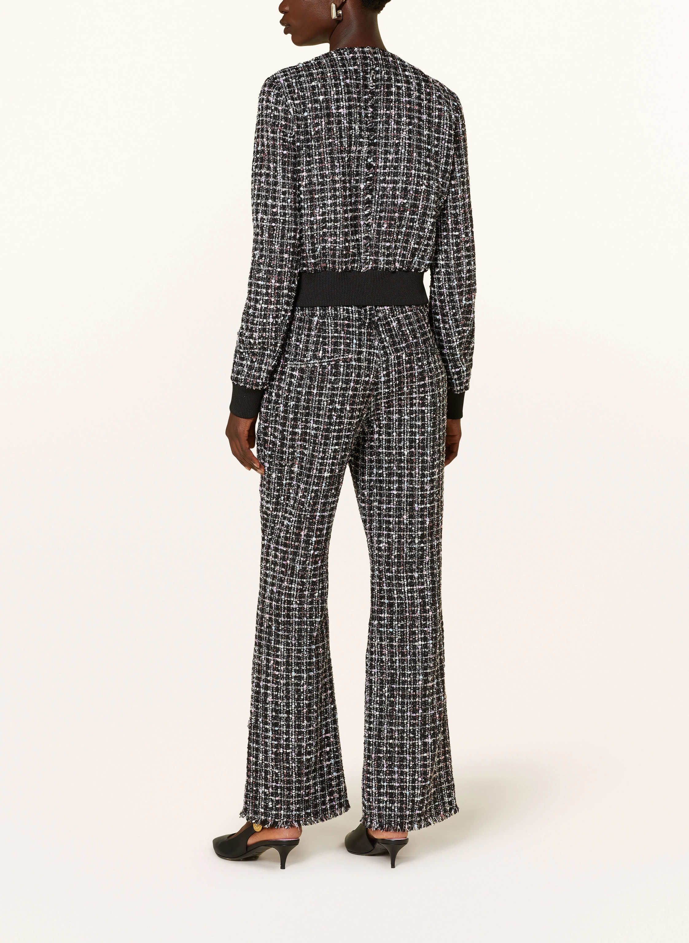 BALMAIN Bouclé-Hose mit Glitzergarn