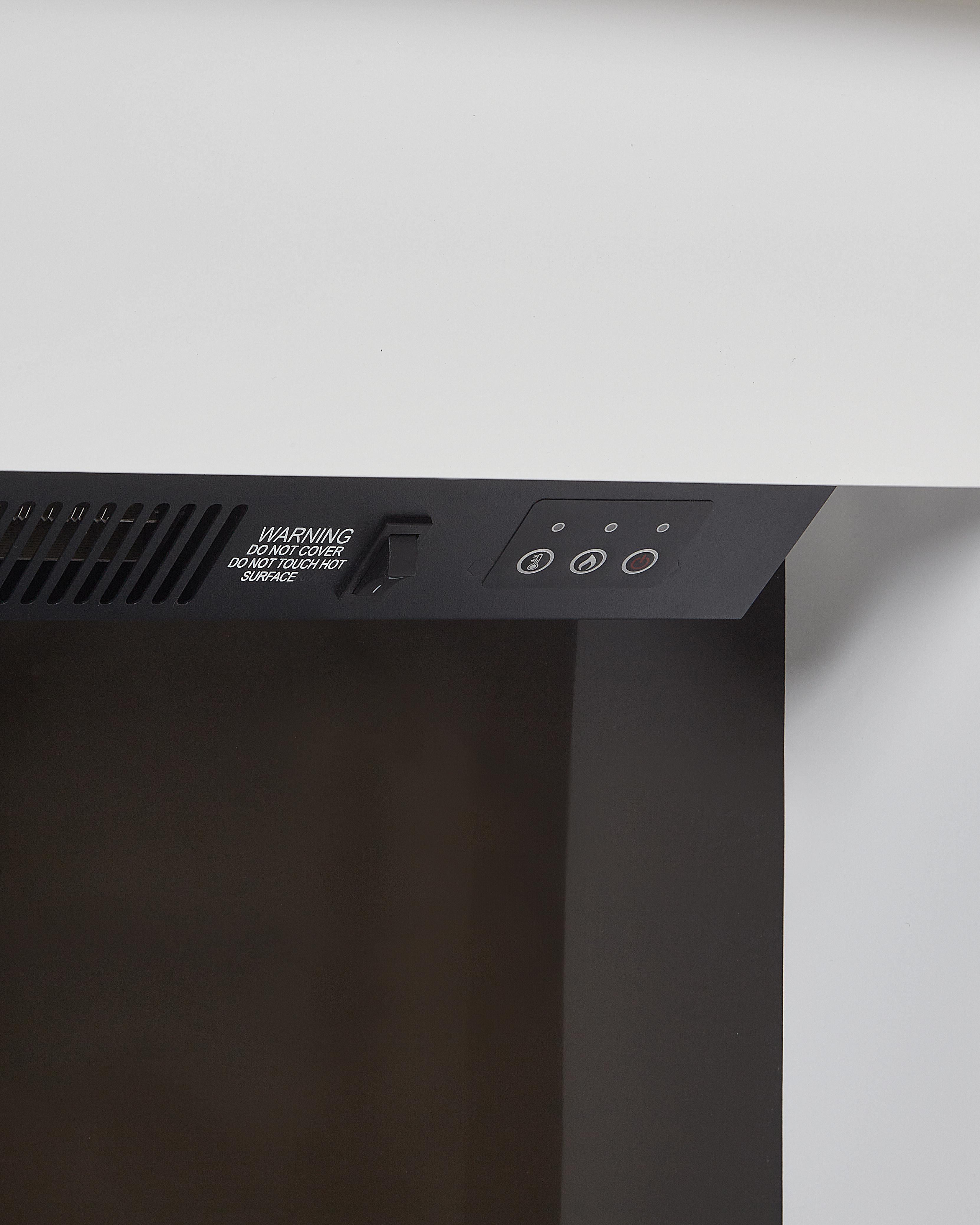 Elektrische haard met verwarmingsfunctie KAROO met afstandsbediening Wit