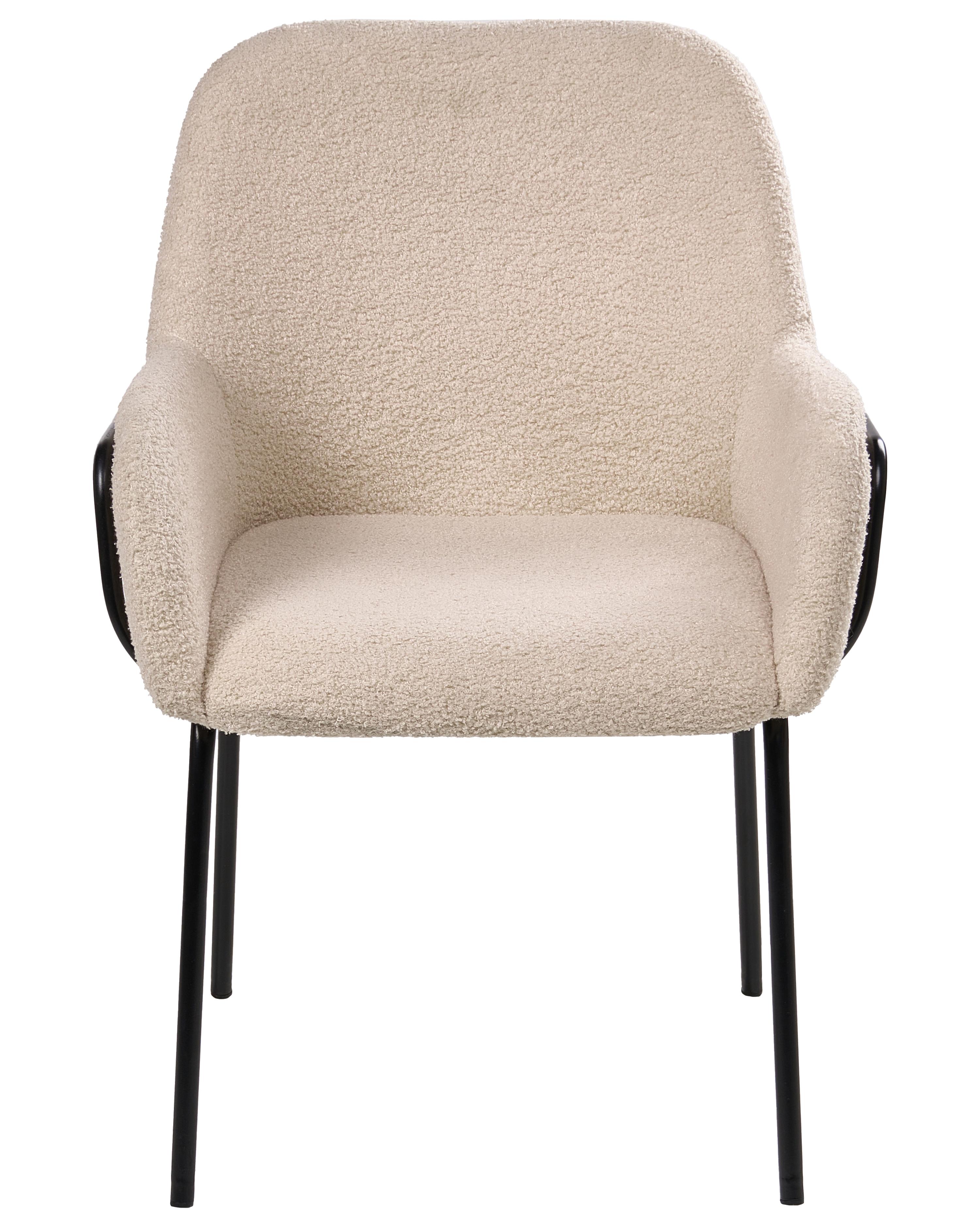 Eetkamerstoel ALGONA Bouclé Lichtbeige