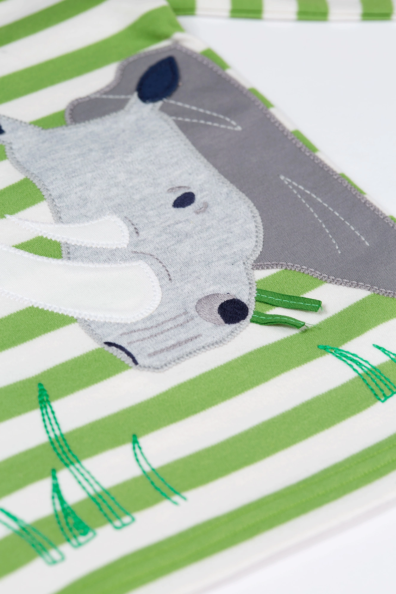 Langarmshirt RHINO gestreift in kiwi