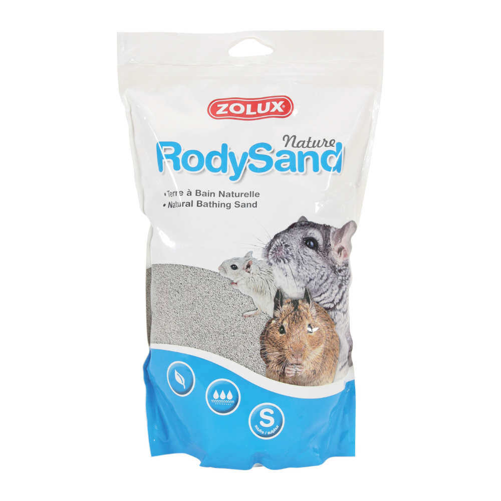 Terre à bain pour chichillas rody sand 2l (lot de 2)