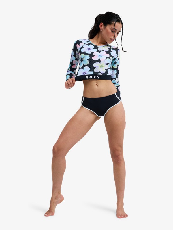 Roxy Active Lycra manches longues cropped Noir Femme