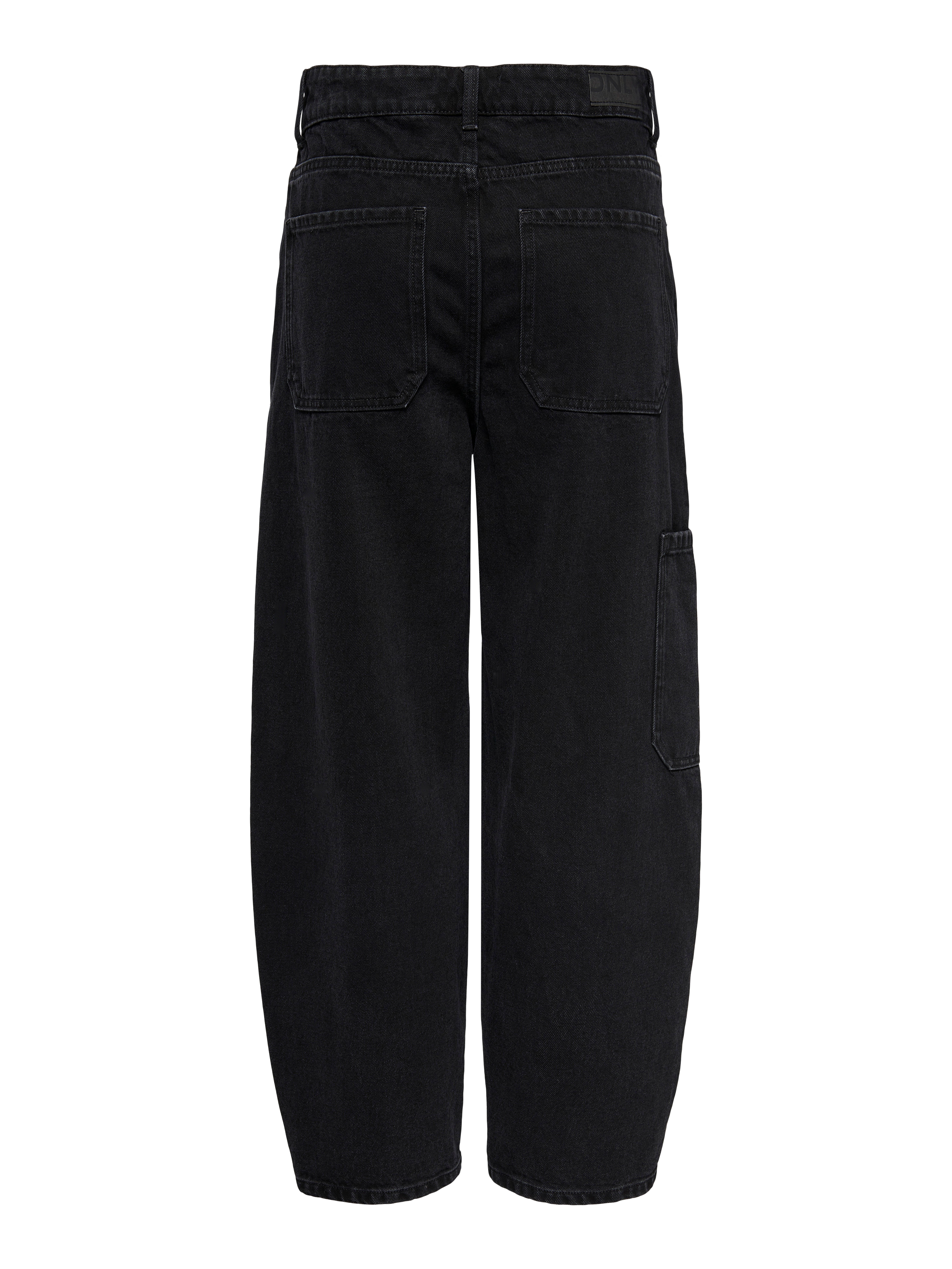 ONLMILANI Mittlere Taille Ballon Schnitt Jeans Washed Black
