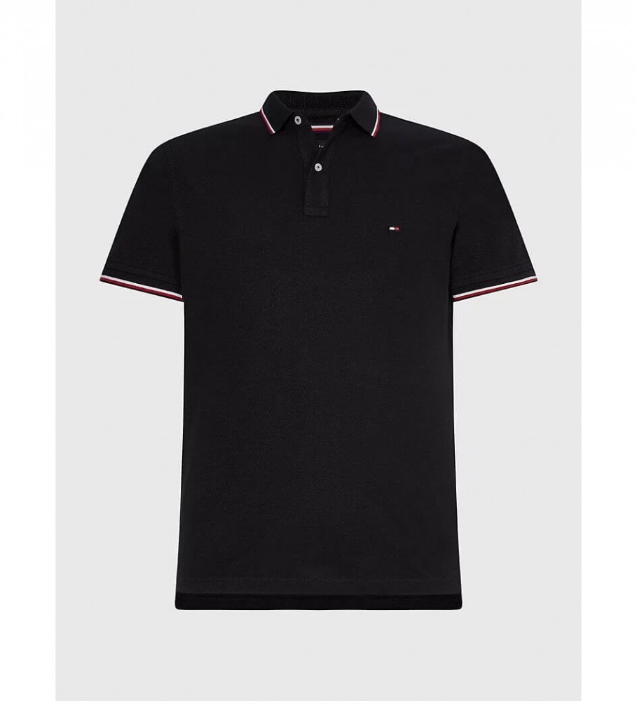 Polo Tommy Hilfiger Core Tipped Slim preta