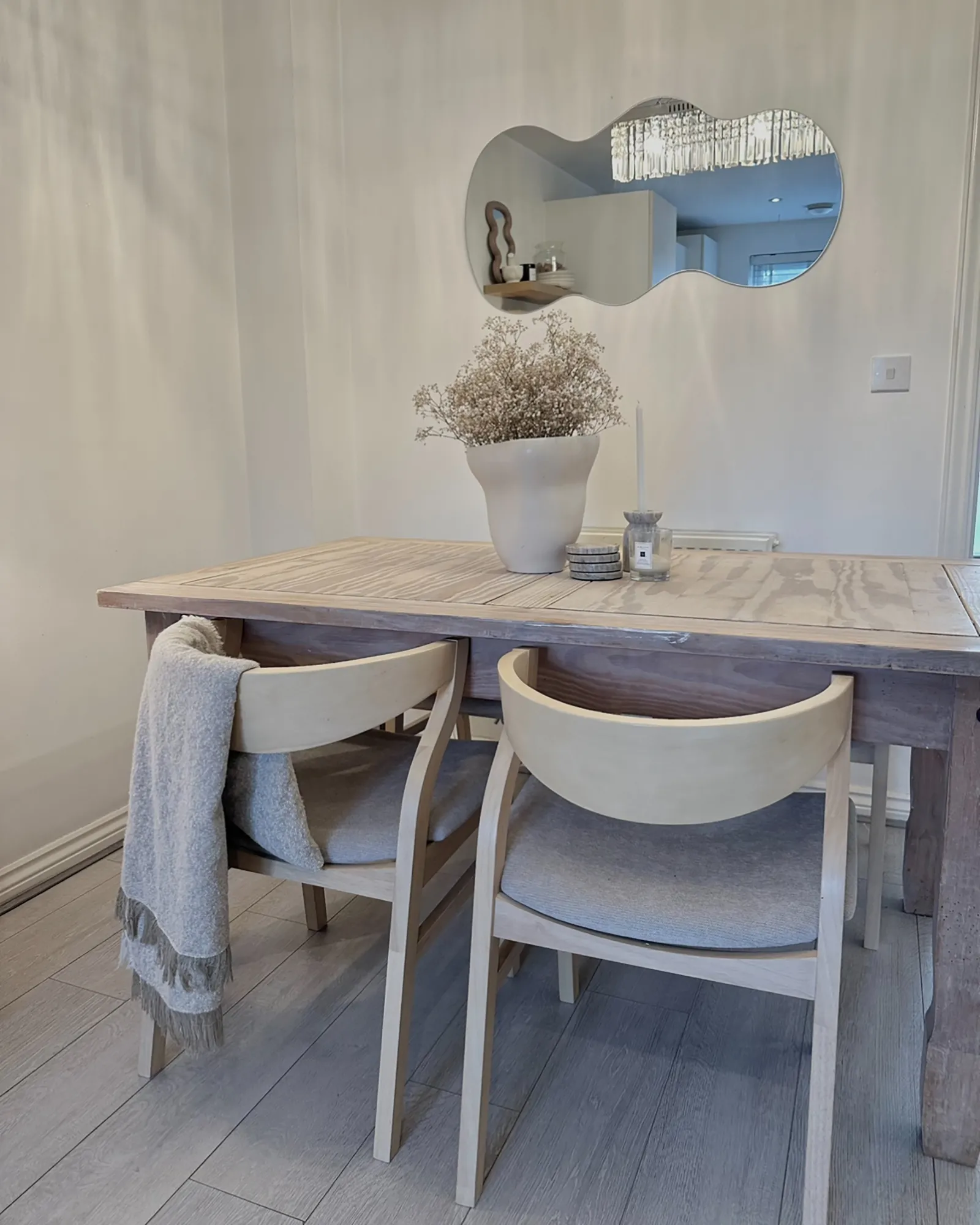 Set van 2 eetkamerstoelen MAROA Hout Beige