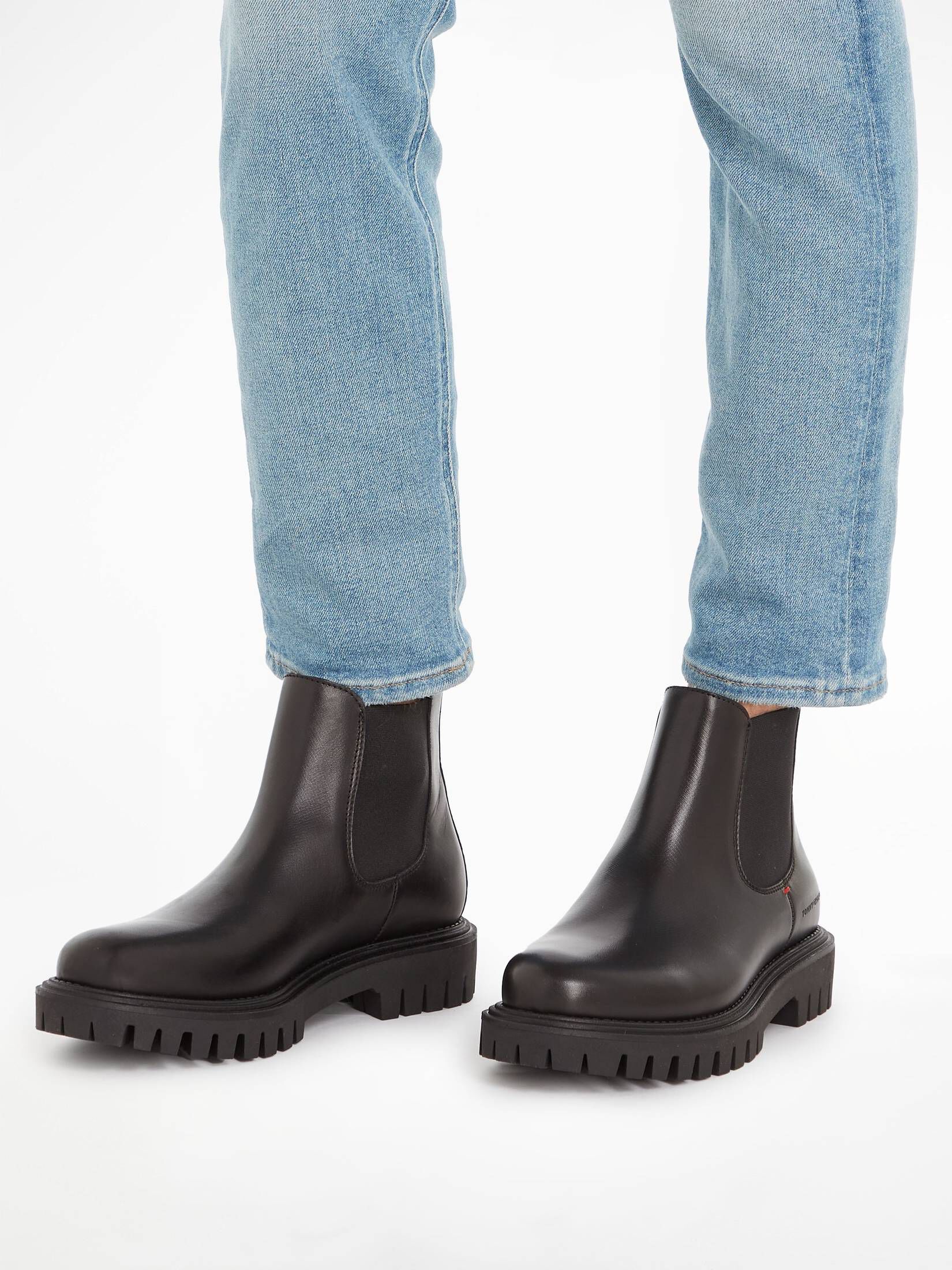 Tommy Hilfiger| Herren Stiefeletten PREMIUM CASUAL CHUNKY LTH CHELSEA BOOTS