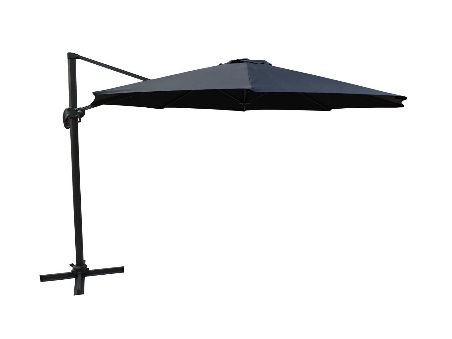 Leeds parasol, zwart. 350 x 350 x 257 cm
