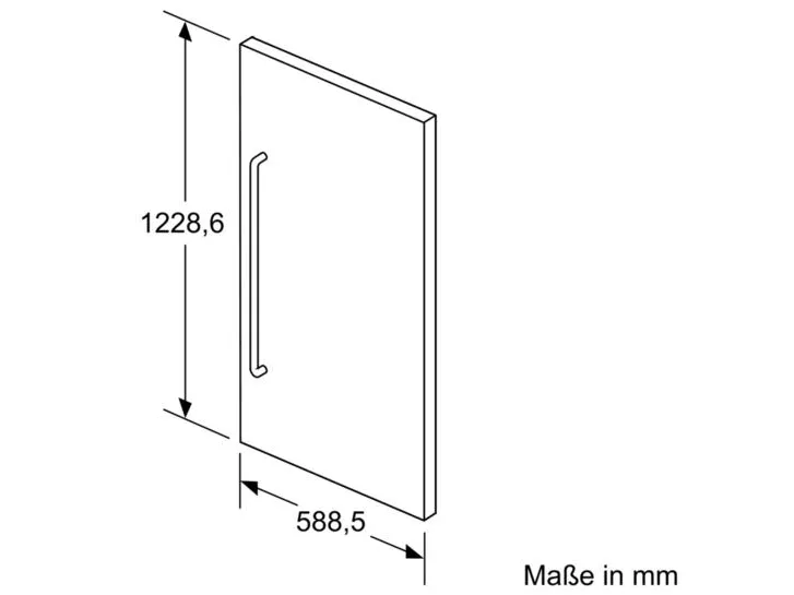 Bosch KFZ40SX0 Køleskabsfront i rustfrit stål - 1228,6 x 588,5 mm.
