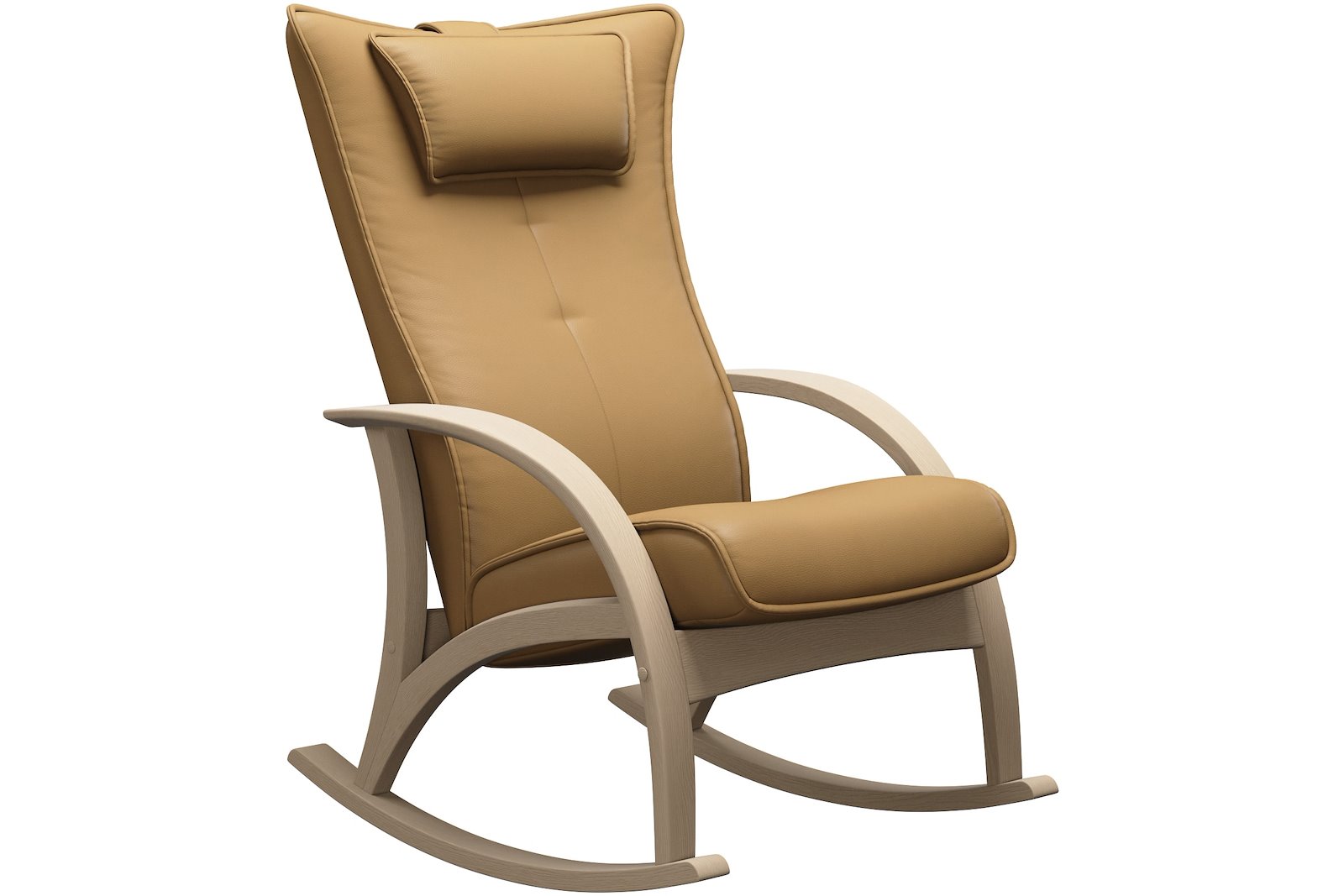 Delta Comfort gyngestol Hud Classic Natur med ben i hvitoljet eik