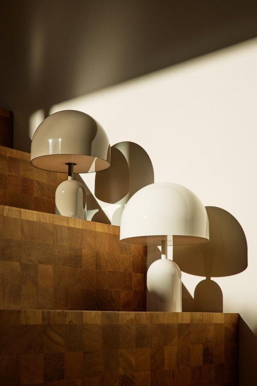 Tom Dixon Bell tafellamp LED oplaadbaar Fluro