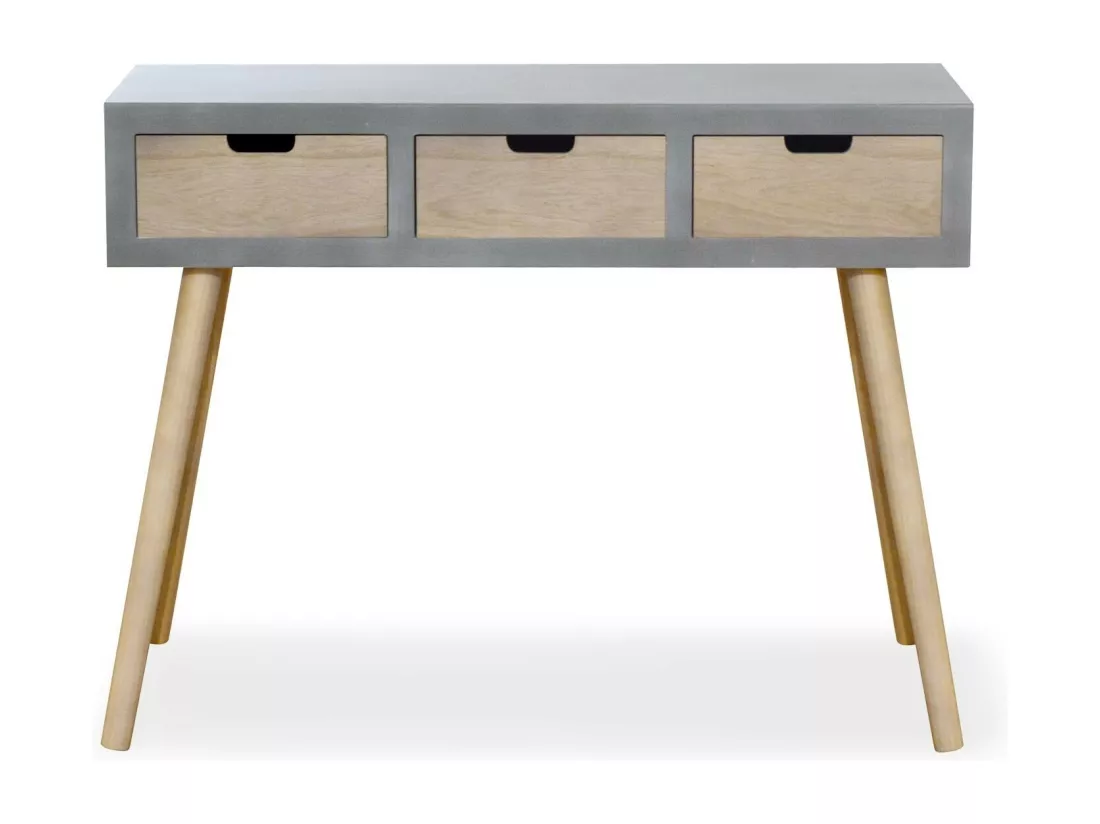 Console Scandinave 3 Tiroirs 