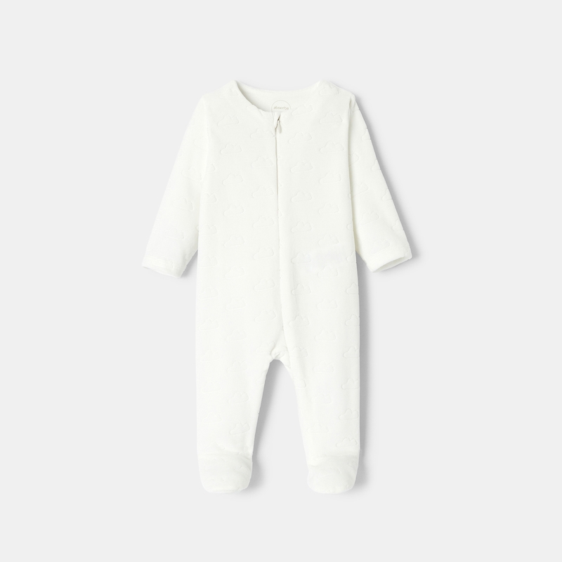 Pyjama en velours blanc naissance Absorba