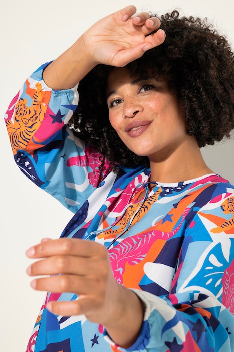Bluse, Tiger Mustermix, Langarm