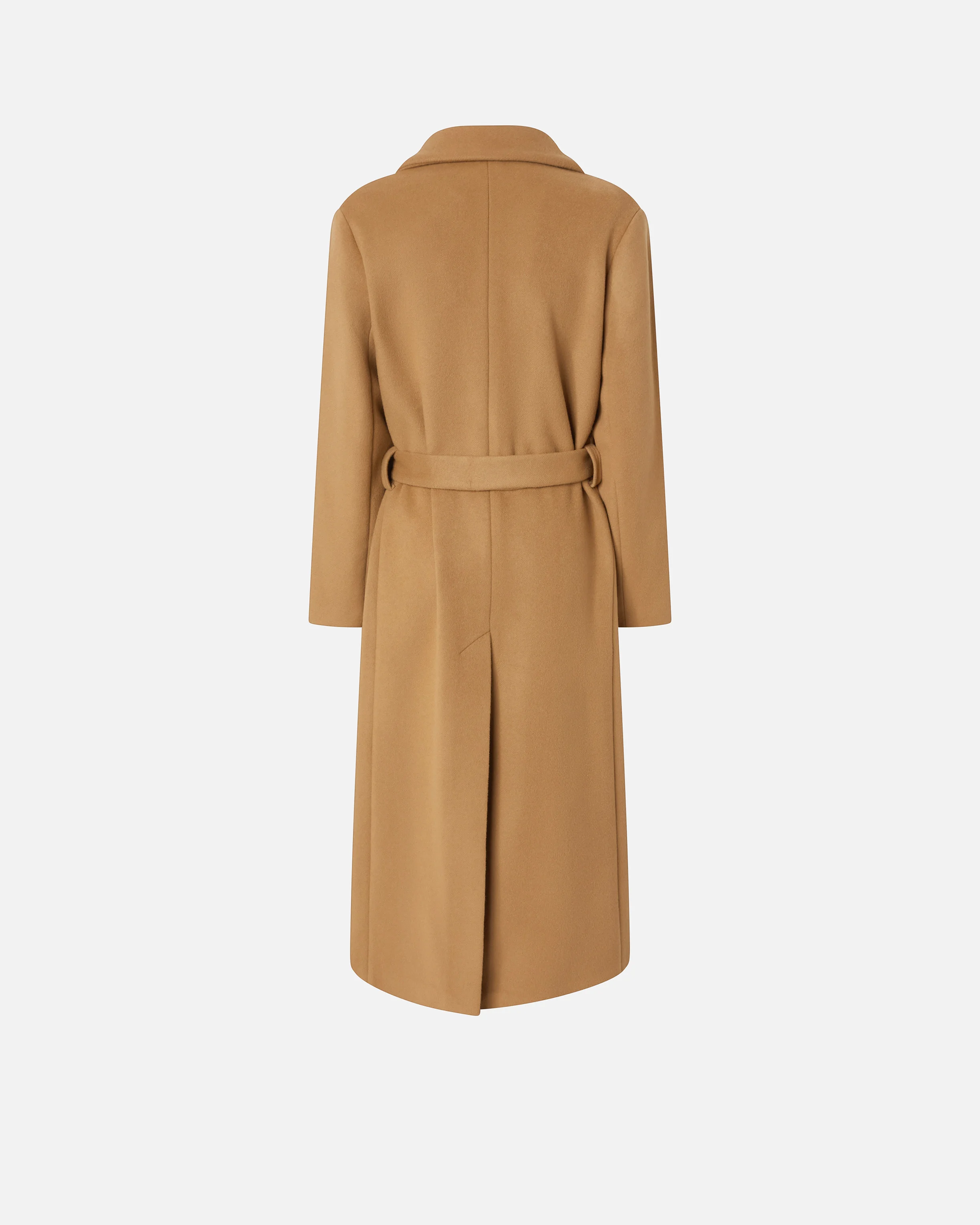 Manteau long croisé avec ceinture assortie | Beige