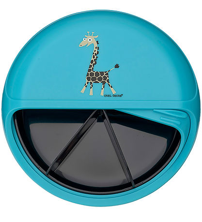 Carl Oscar Snackbox - MiniDisc - 12 cm - Türkis m. Giraffe