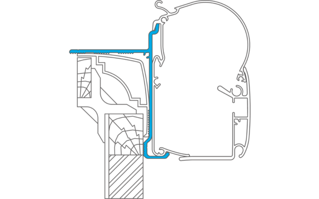 Dometic PW-ADAPT Adapter für Wandmarkisen PW 1100, PW 1500 & PW 3800