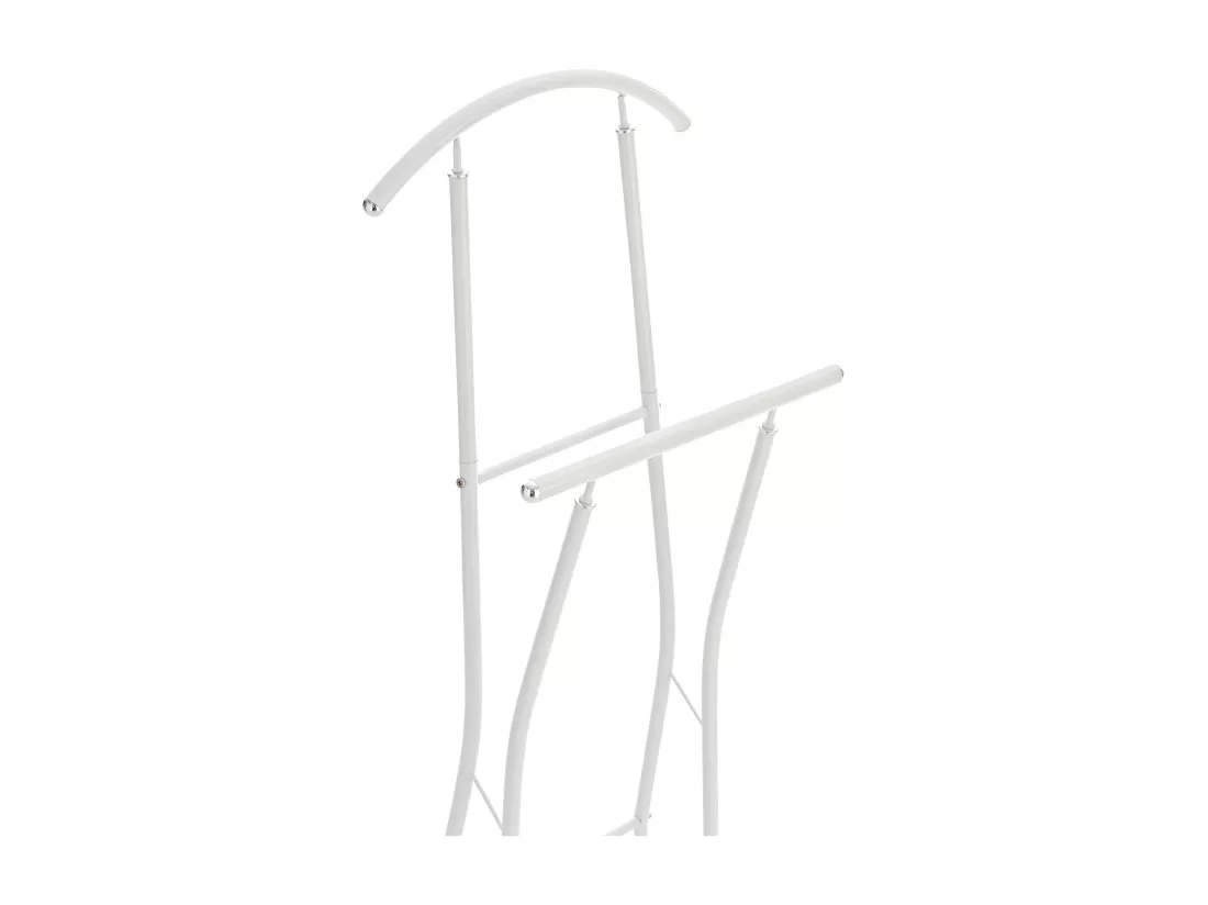 Valet de nuit - Métal - 40 x 35 x 110cm - Blanc - Rufus