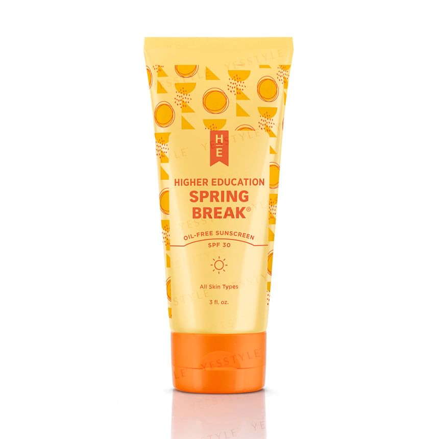 Huidverzorging voor hoger onderwijs - Olievrije zonnebrandcrème SPF 30 voor de voorjaarsvakantie