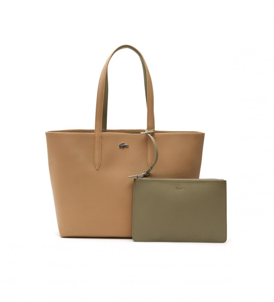 Bolsa Lacoste Anna reversível bicolor (marrom, verde)