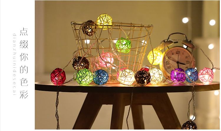 HOMTEC - USB-rotan lichtsnoer (verschillende ontwerpen)