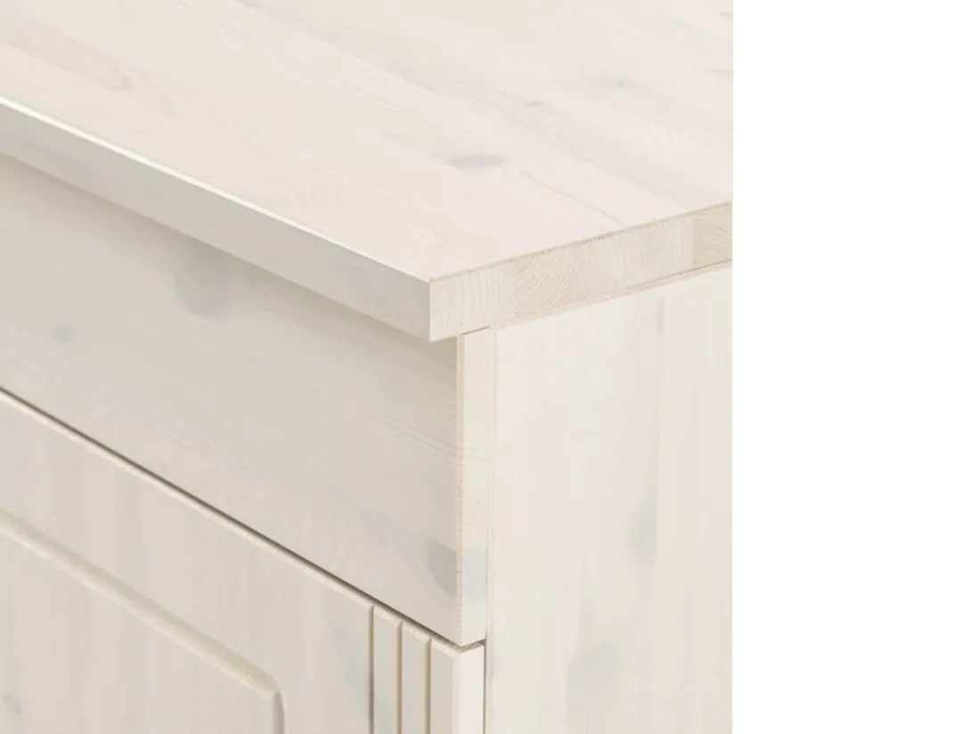 Anita | Meuble évier avec 2 portes en pin blanc
