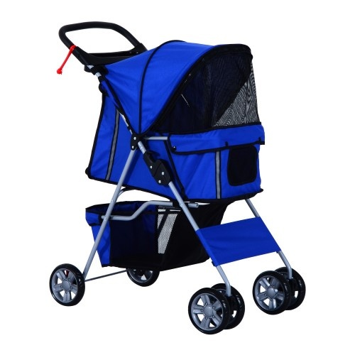 Carrinho dobrável para animais de estimação PawHut, azul