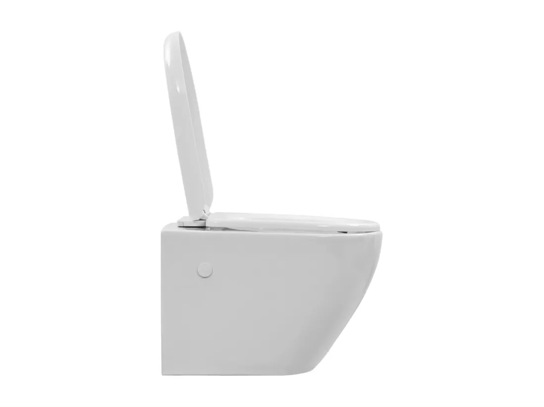 Toilette suspendue au mur blanche 36 x 48 x 41.5 cm 02_0003587