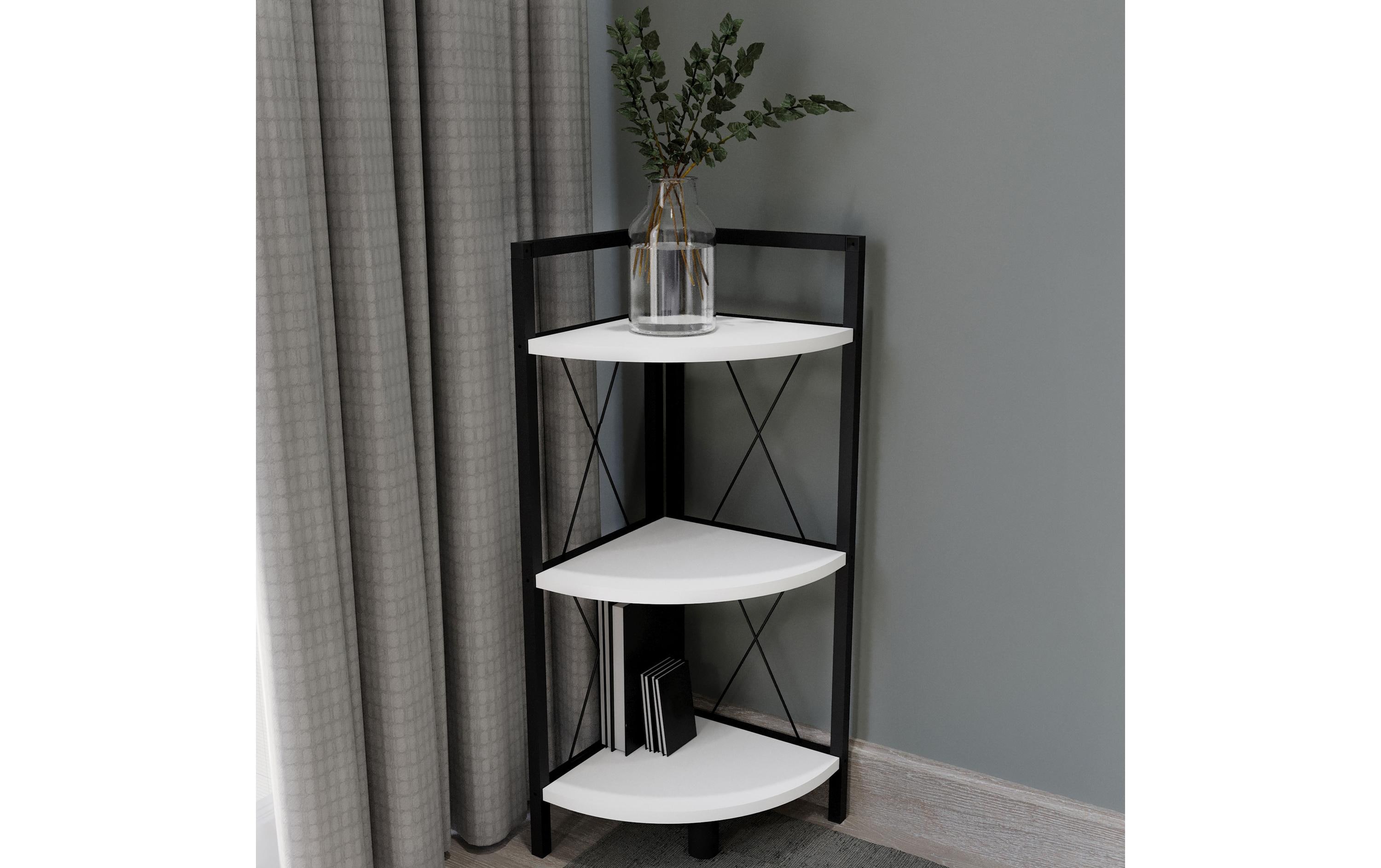 Regal Insasi 3 34 x 87 cm, WeissModernes Eckregal
