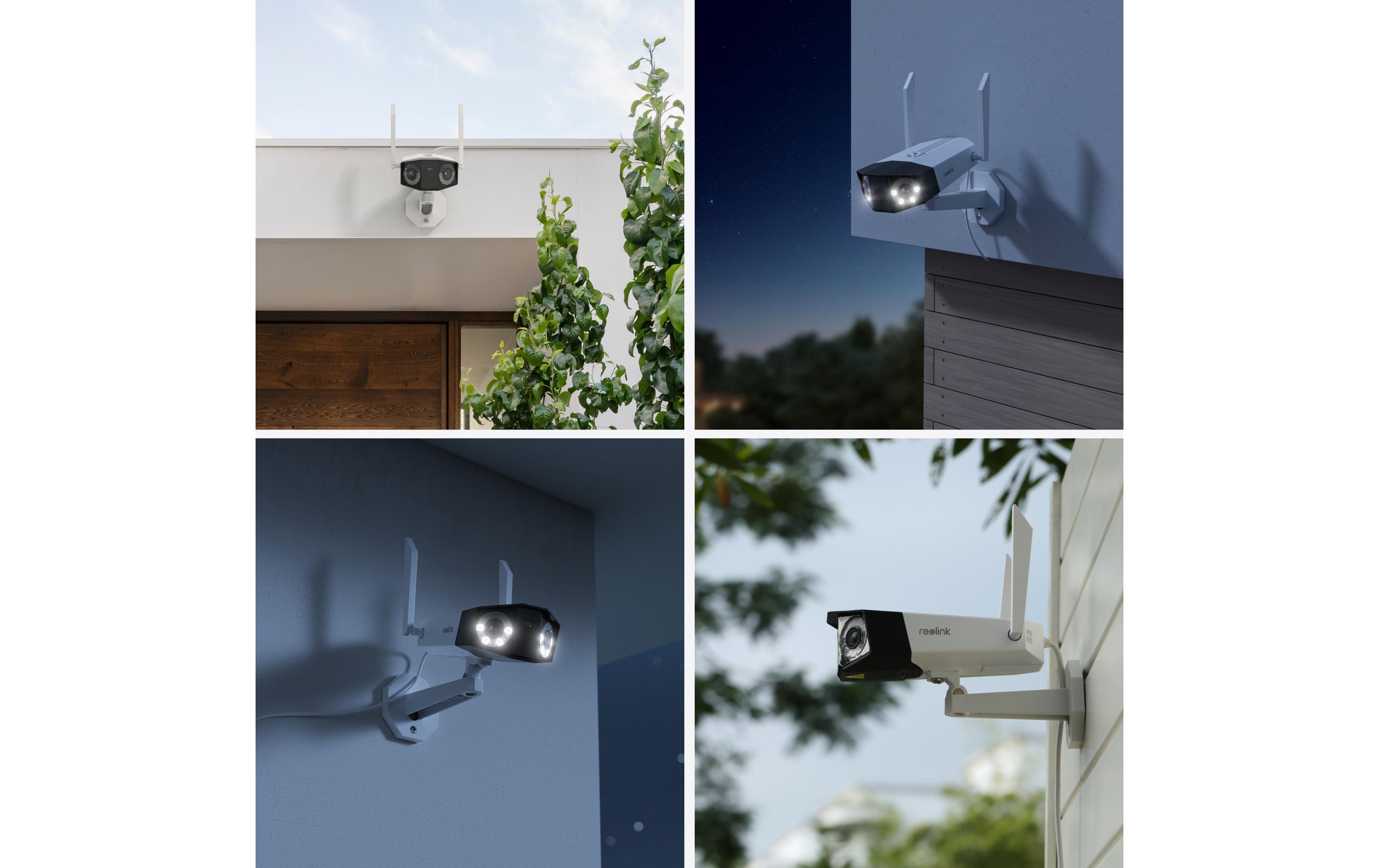 Netzwerkkamera Duo W730 180° 4K WiFi<br>Smarte wetterfeste 4K WLAN Dual-Kamera mit 180° Ultra-Weitwinkel