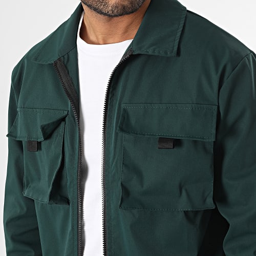Veste Zippée Vert Foncé