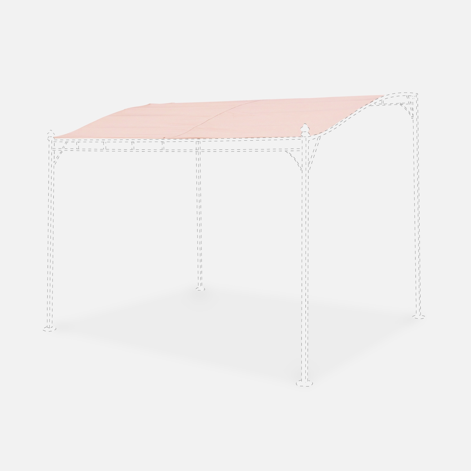 Toile de toit beige pour tonnelle 3x2.5m brestum - toile de rechange pergola. Toile de remplacement