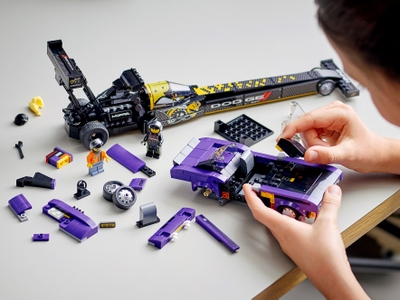 LEGO Mopar Dodge//SRT Top Fuel Dragster en 1970 Dodge Challenger T/A (76904)