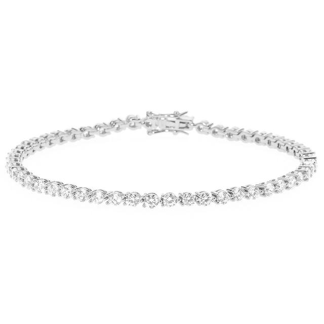 Tennis-Armband, 52 Zirkonia, Silber 925 poliert