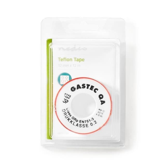 Nedis Slidbane Seal PTFE Tape | 12.00 m | Indretning: Forbindelse | Hvid / Rød